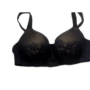 Soma Stunning Support Balconet Navy Full Coverage Rose 4 Hook Bra 36D